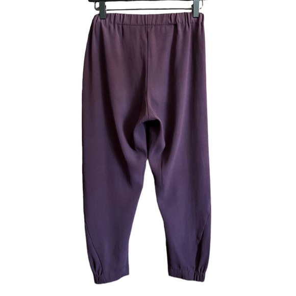 Aritzia Babaton Dexter Pull On Tuxedo Crop Jogger Trousers in Eggplant size XS - Picture 3 of 10